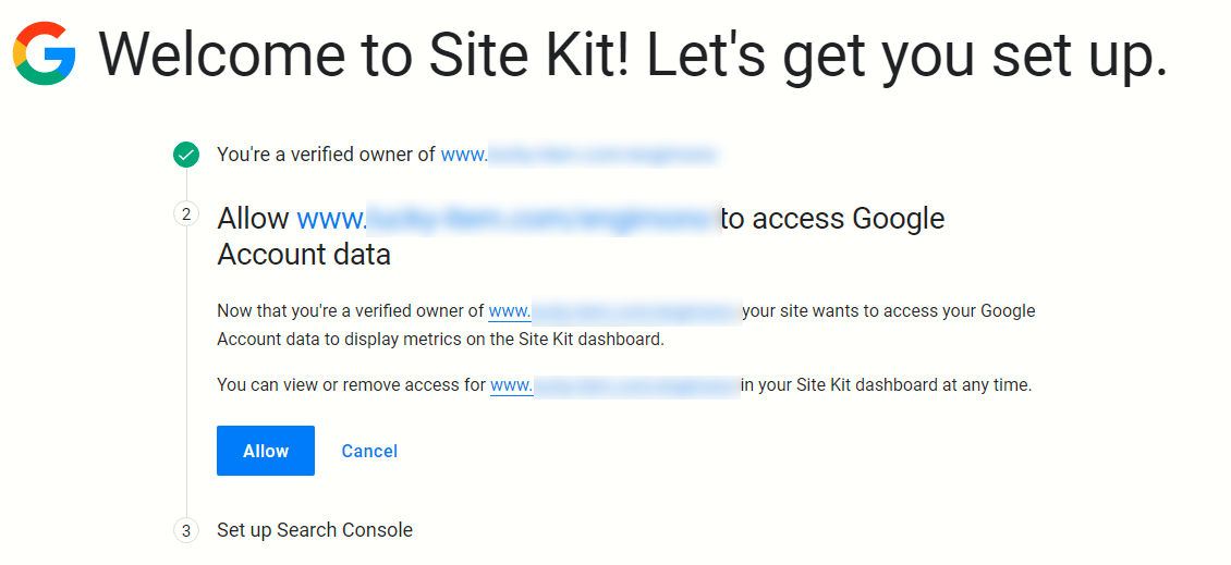 Welcome to Site Kit! Let's get you set up.