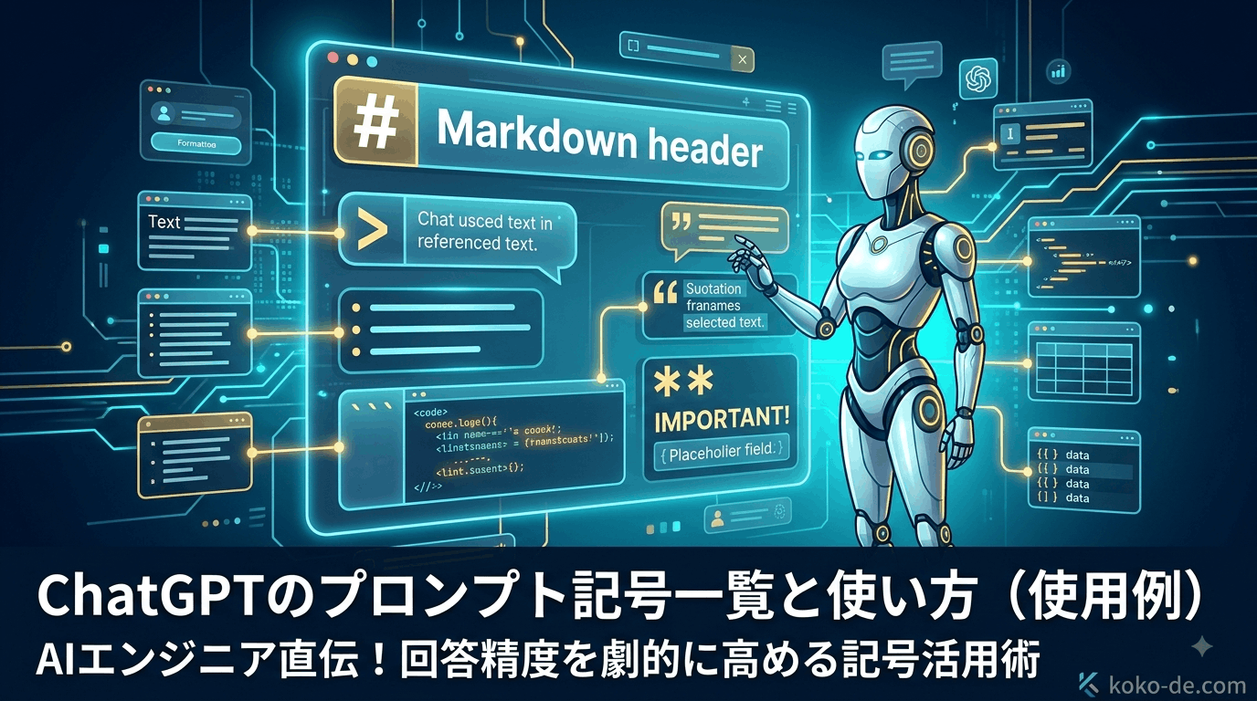 AIのプロンプト記号一覧と使い方